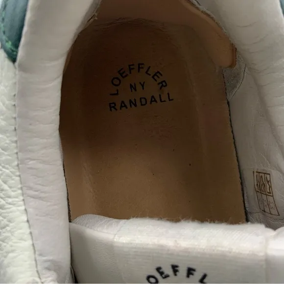 Loeffler Randall Cameron Low Top Sneakers Hook &amp; Loop Closure Leather Size 8.5.