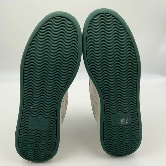Loeffler Randall Cameron Low Top Sneakers Hook &amp; Loop Closure Leather Size 8.5.