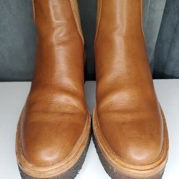Loeffler Randall Raquel Brown Leather Chelsea Boots US Womens 8.5