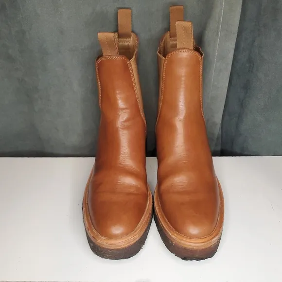 Loeffler Randall Raquel Brown Leather Chelsea Boots US Womens 8.5