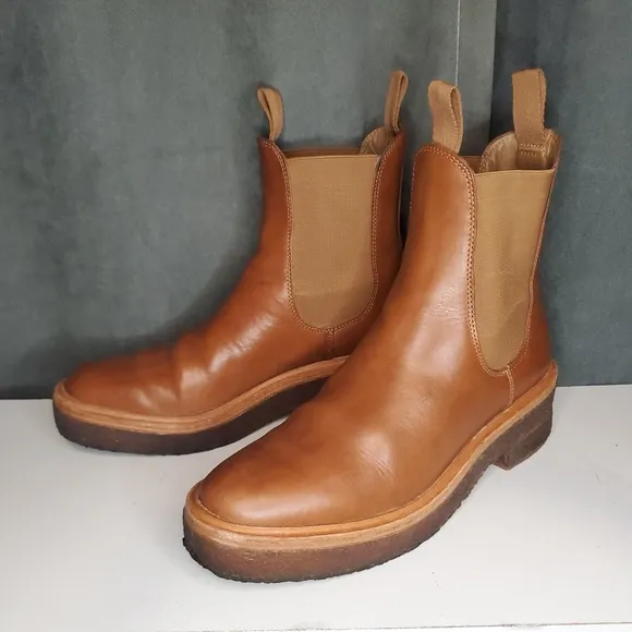 Loeffler Randall Raquel Brown Leather Chelsea Boots US Womens 8.5