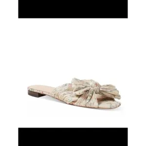 LOEFFLER RANDALL Womens Beige Pleated Daphne Slip On Slide Sandals 5 B