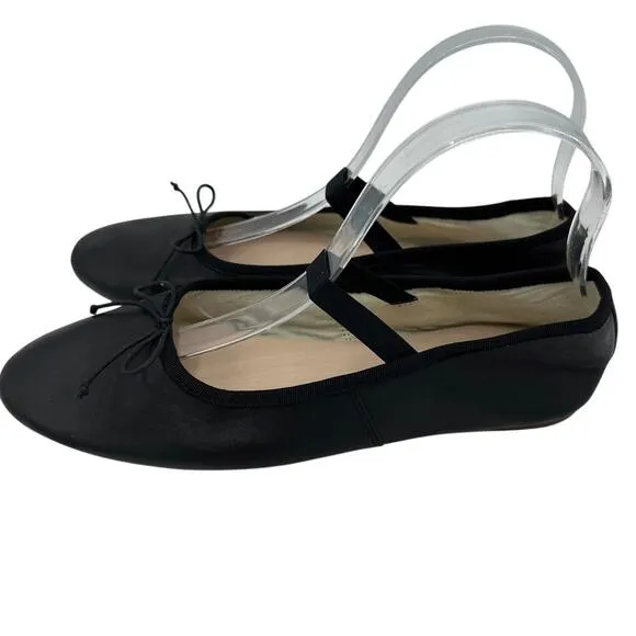 Loeffler Randall Women's Leonie Ballet Flats Black Leather Size 8
