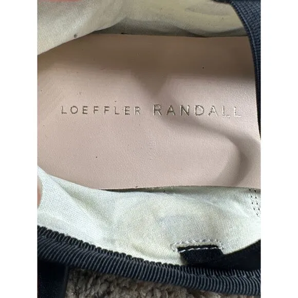 Loeffler Randall Women's Leonie Ballet Flats Black Leather Size 8
