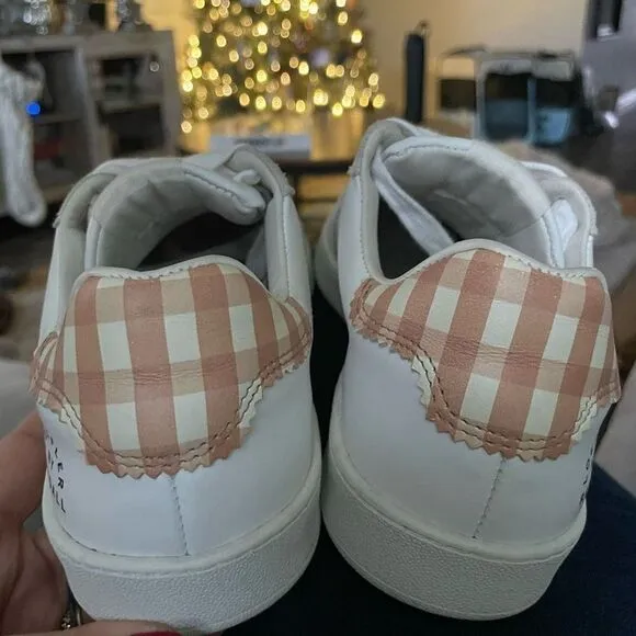 Loeffler RandallKeeley Gingham Leather Low-Top Sneakers