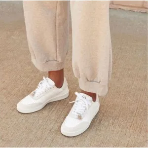 Loeffler RandallKeeley Gingham Leather Low-Top Sneakers