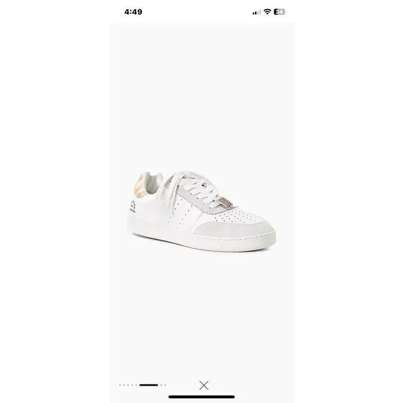 Loeffler RandallKeeley Gingham Leather Low-Top Sneakers