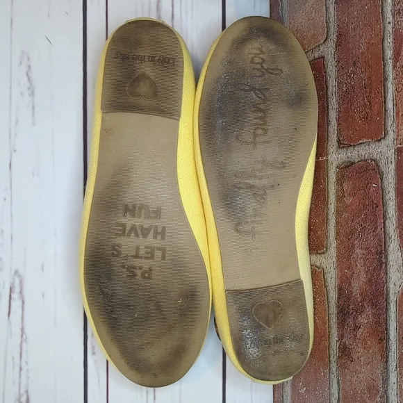 Loly In the Sky Sonia Flats Yellow 'Hello Sunshine' Flats Loafers Women's 9