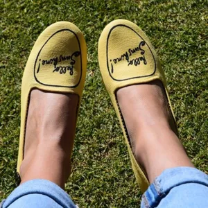 Loly In the Sky Sonia Flats Yellow 'Hello Sunshine' Flats Loafers Women's 9