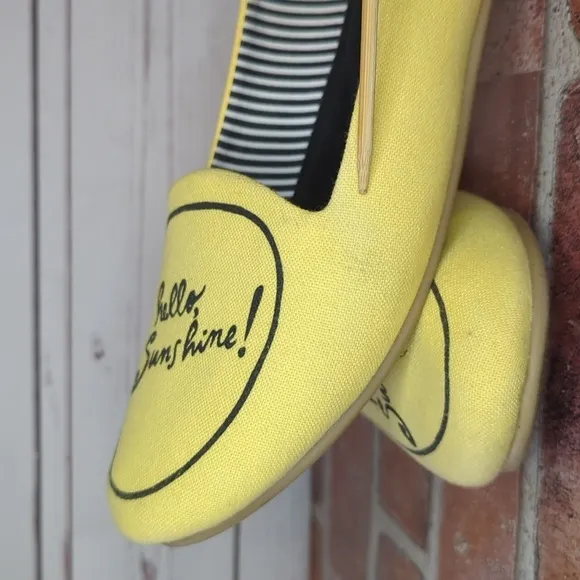 Loly In the Sky Sonia Flats Yellow 'Hello Sunshine' Flats Loafers Women's 9