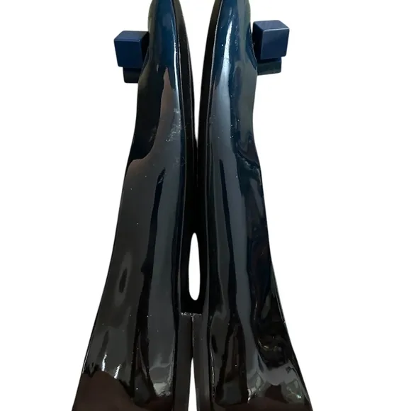 LOUIS VUITTON  Blue Ombre Patent Leather Dice Ballet Flats - size 41 (US 11)