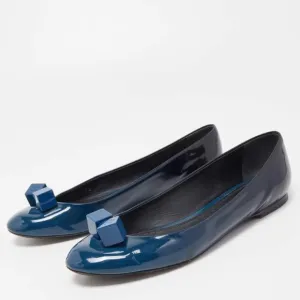 LOUIS VUITTON  Blue Ombre Patent Leather Dice Ballet Flats - size 41 (US 11)