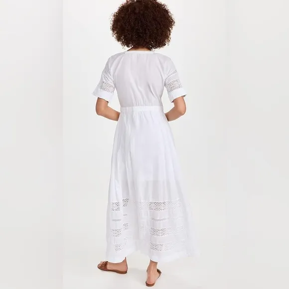 LoveShackFancy Edie Cotton Maxi Dress- White