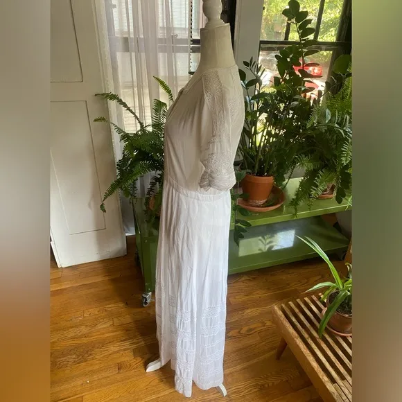 LoveShackFancy Edie Cotton Maxi Dress- White