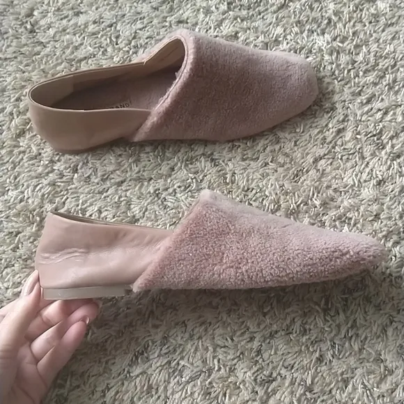 lucky brand dichi teddy soft leather flats sz 10