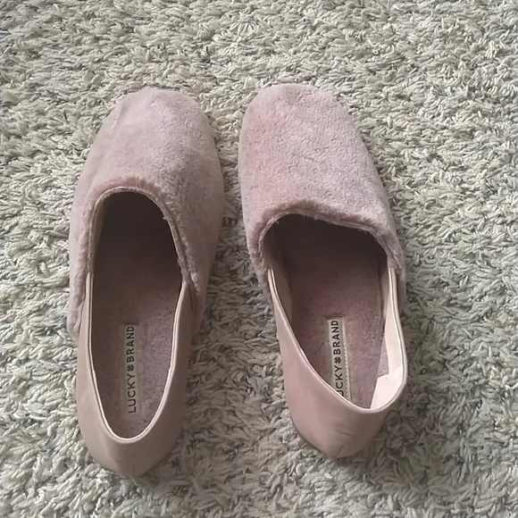 lucky brand dichi teddy soft leather flats sz 10