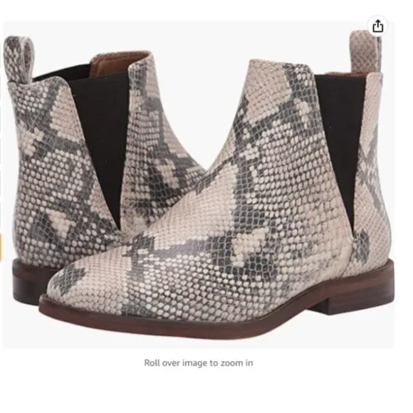 Lucky Brand Haylia Southwestern Boho Western Animal Print Ankle Boots Size 8.5
