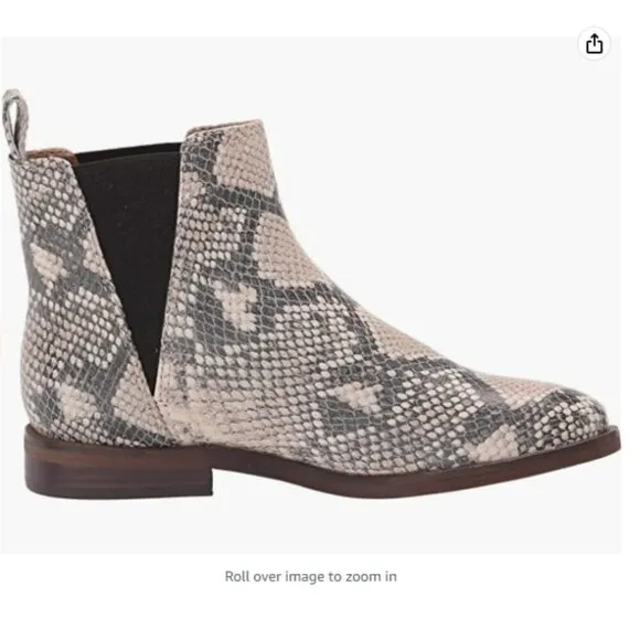 Lucky Brand Haylia Southwestern Boho Western Animal Print Ankle Boots Size 8.5