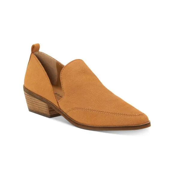 LUCKY BRAND Womens Natural Beige  Mahzan Almond Slip On Leather Flats Shoes 9 M