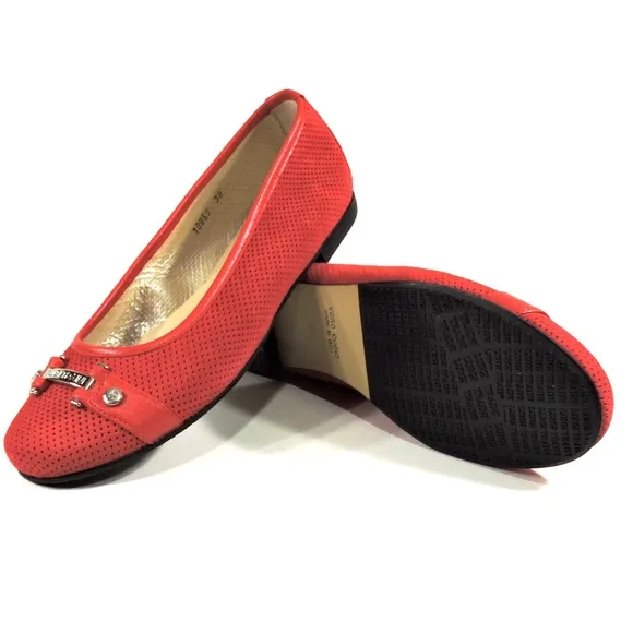 LUIGI TRAINI SUEDE FLATS