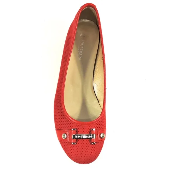 LUIGI TRAINI SUEDE FLATS