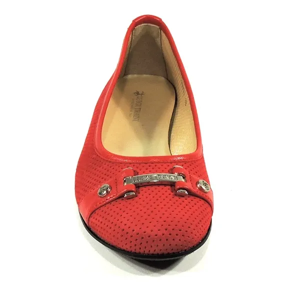 LUIGI TRAINI SUEDE FLATS