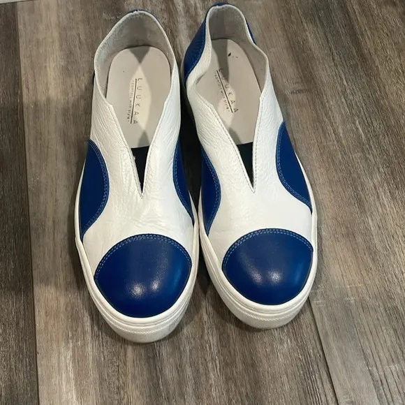 Luukaa Blue Dot Spirit Wear Slip On Sneaker Shoe size 10