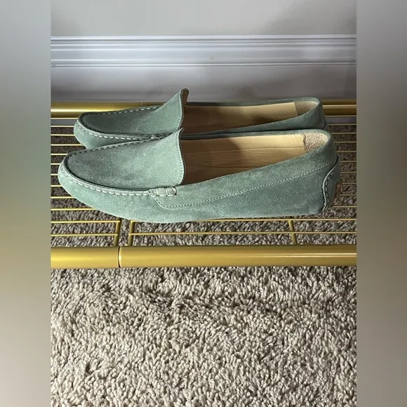 M. Gemi The Feliz Sage Suede Drivers Loafers Size 39.5