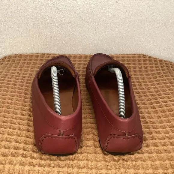 M. Gemi The Pastoso Uomo Sz 41.5 US 8.5 Leather Slip On Driving Loafers Burgundy