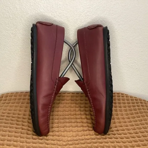 M. Gemi The Pastoso Uomo Sz 41.5 US 8.5 Leather Slip On Driving Loafers Burgundy