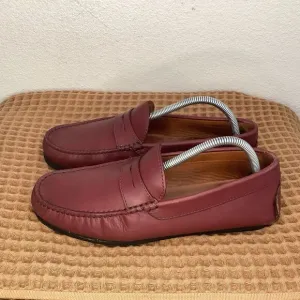 M. Gemi The Pastoso Uomo Sz 41.5 US 8.5 Leather Slip On Driving Loafers Burgundy