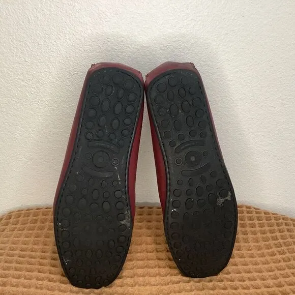 M. Gemi The Pastoso Uomo Sz 41.5 US 8.5 Leather Slip On Driving Loafers Burgundy