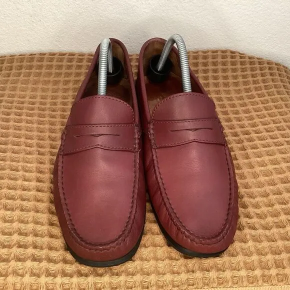 M. Gemi The Pastoso Uomo Sz 41.5 US 8.5 Leather Slip On Driving Loafers Burgundy