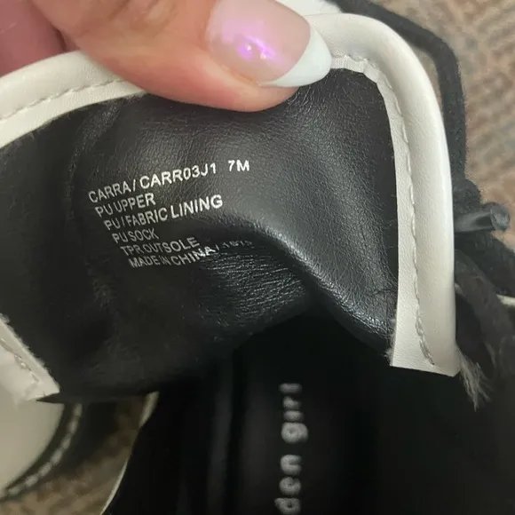 Madden Girl Carra off white Combat boots size 7M