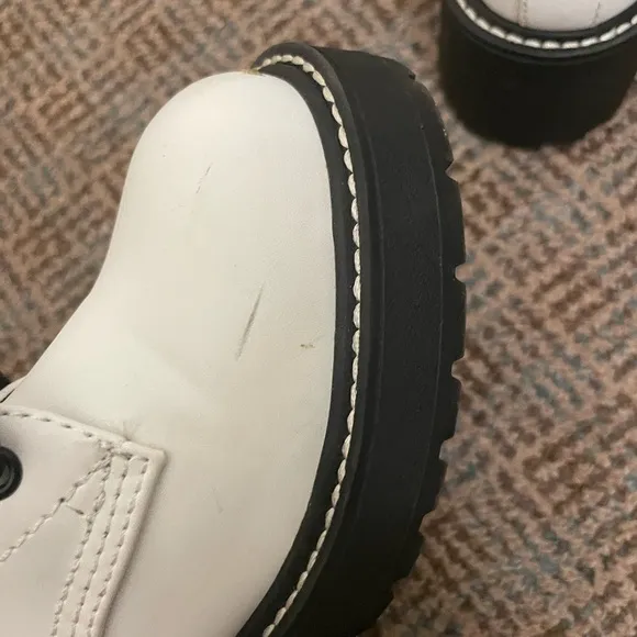 Madden Girl Carra off white Combat boots size 7M
