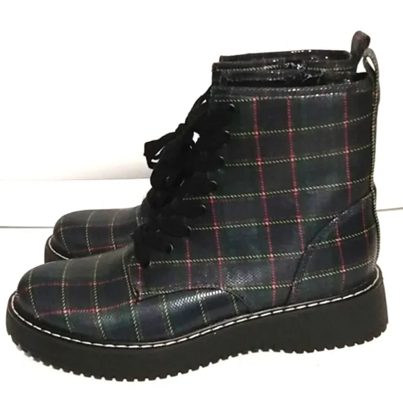 MADDEN GIRL KURRT LACE UP MOTO BOOTS, INSIDE ZIP COMBAT ANKLE BOOTS SIZE 6 NWOT