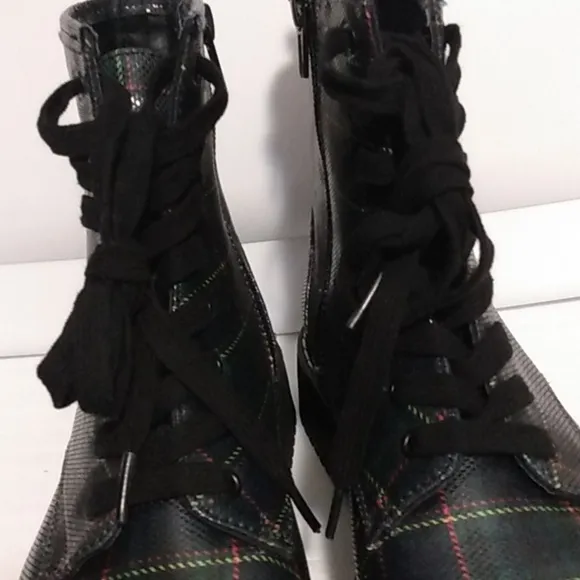 MADDEN GIRL KURRT LACE UP MOTO BOOTS, INSIDE ZIP COMBAT ANKLE BOOTS SIZE 6 NWOT