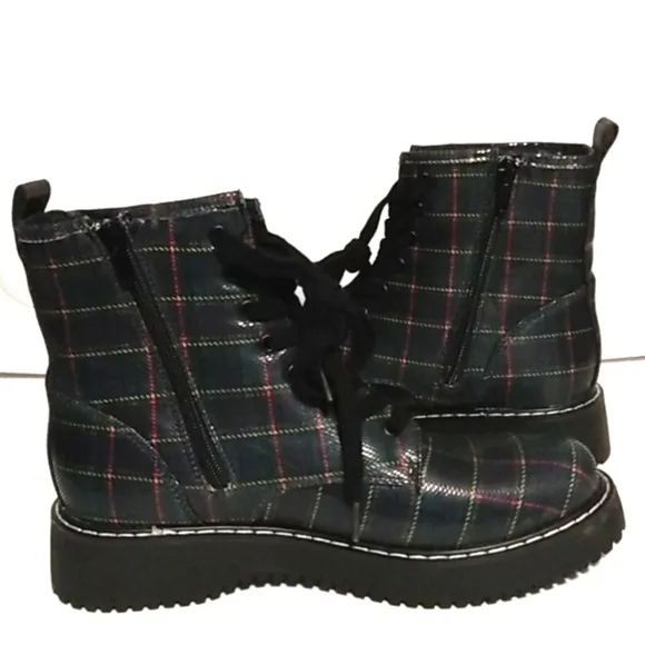 MADDEN GIRL KURRT LACE UP MOTO BOOTS, INSIDE ZIP COMBAT ANKLE BOOTS SIZE 6 NWOT