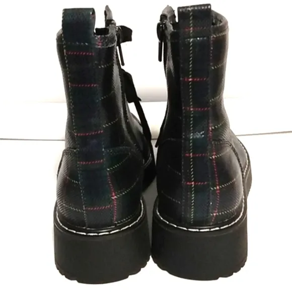 MADDEN GIRL KURRT LACE UP MOTO BOOTS, INSIDE ZIP COMBAT ANKLE BOOTS SIZE 6 NWOT