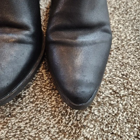Madewell Black Leather Chelsea Ankle Boots Size 8