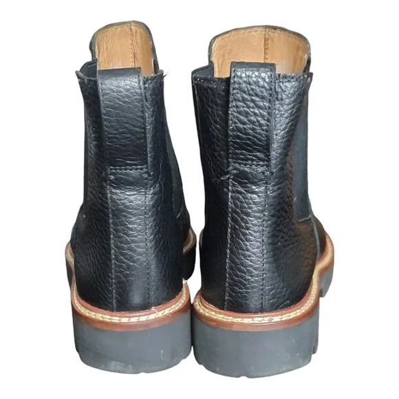 Madewell Citywalk Women's Black Leather Chelsea Lug Sole Boots US Size 5