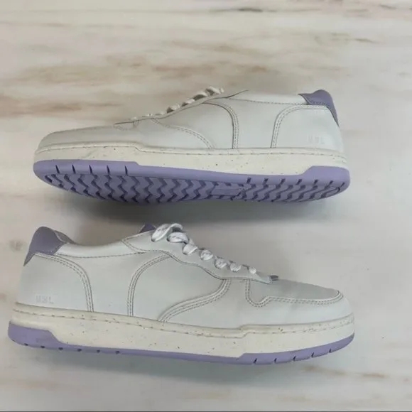 Madewell Court Low-Top Sneakers in White and Purple Distant Lavander Multi