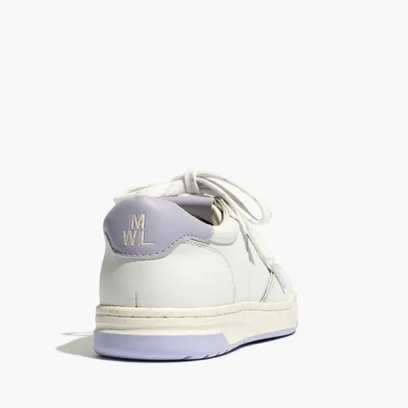 Madewell Court Low-Top Sneakers in White and Purple Distant Lavander Multi