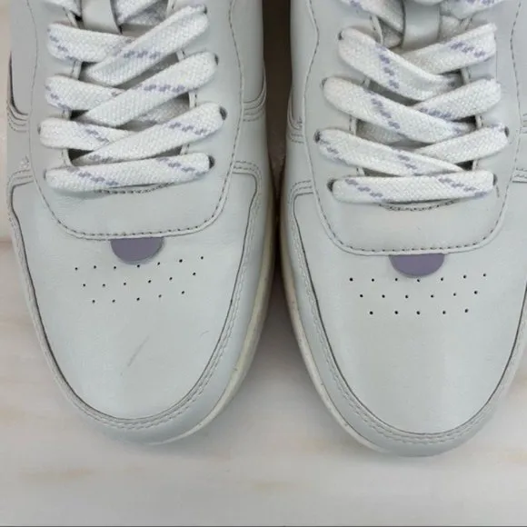 Madewell Court Low-Top Sneakers in White and Purple Distant Lavander Multi