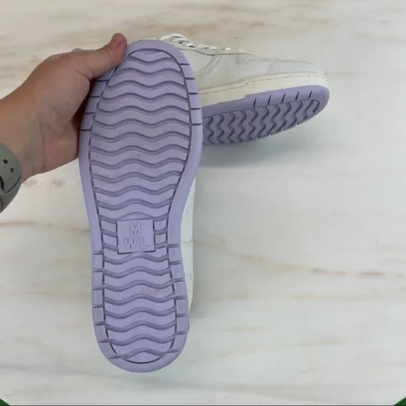 Madewell Court Low-Top Sneakers in White and Purple Distant Lavander Multi