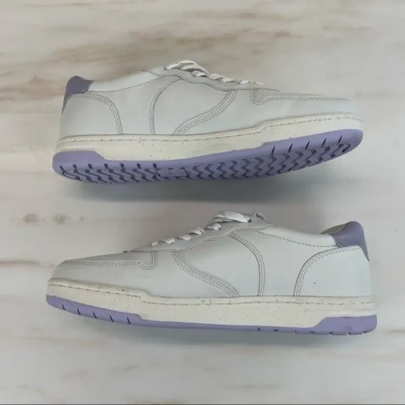 Madewell Court Low-Top Sneakers in White and Purple Distant Lavander Multi