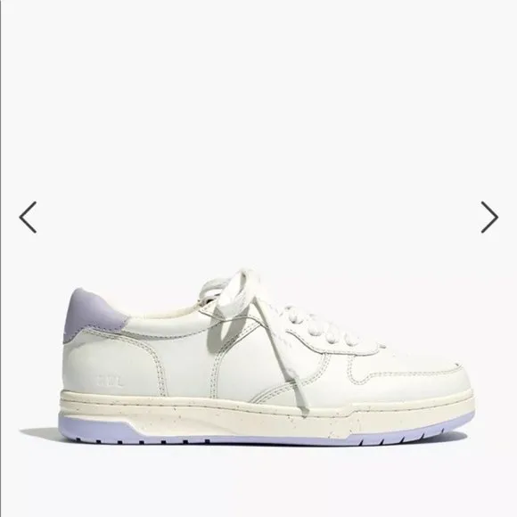 Madewell Court Low-Top Sneakers in White and Purple Distant Lavander Multi