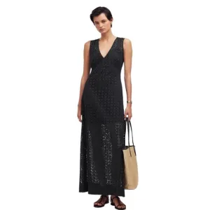 Madewell Eyelet V-Neck Maxi Dress Black Women’s Sizes 6