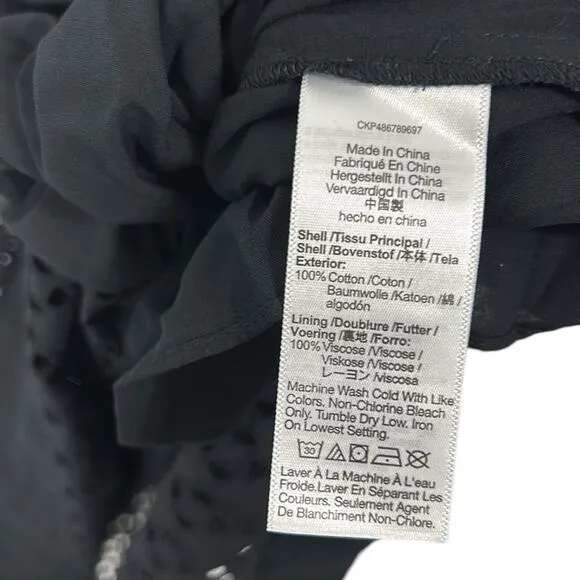 Madewell Eyelet V-Neck Maxi Dress Black Women’s Sizes 6