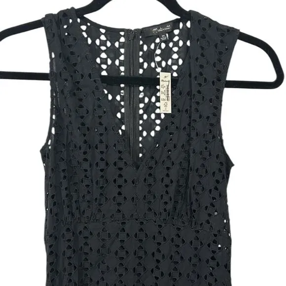 Madewell Eyelet V-Neck Maxi Dress Black Women’s Sizes 6